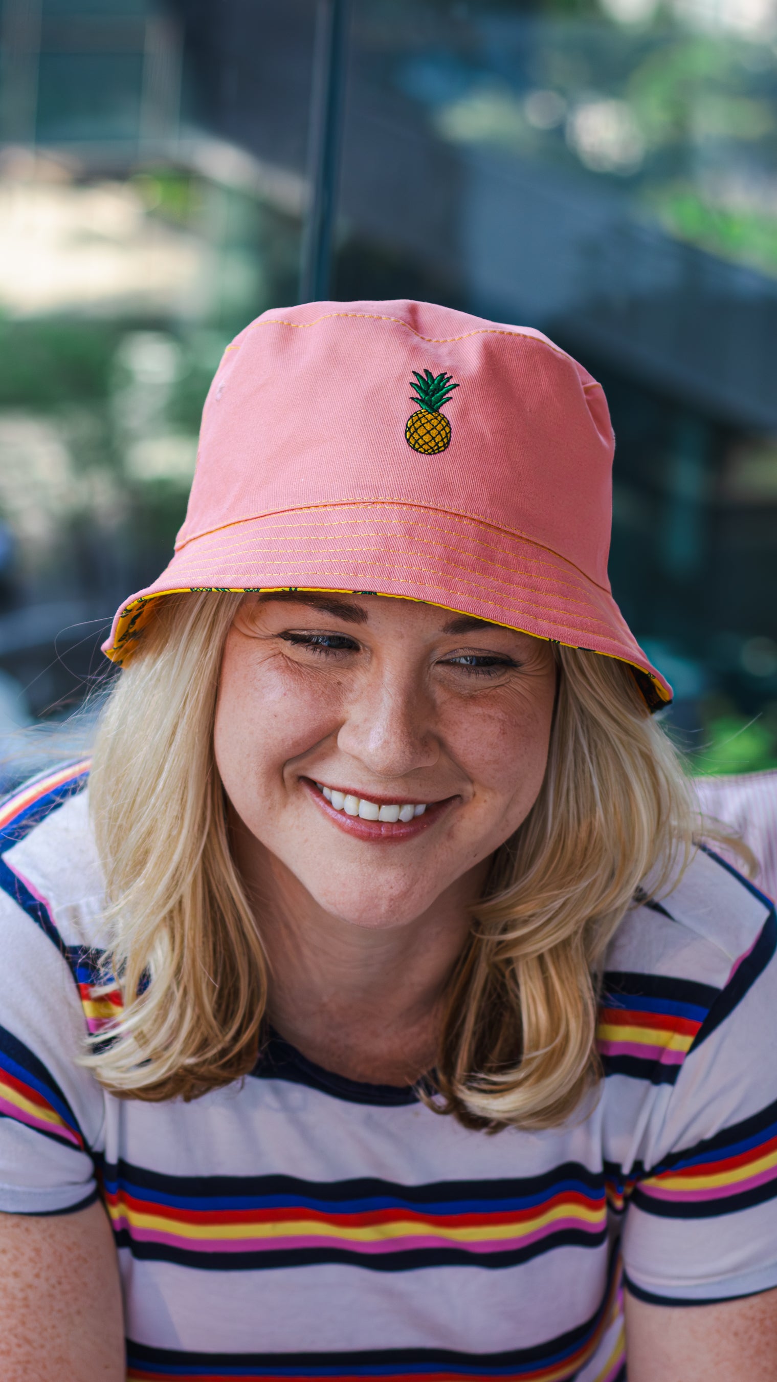 Reversible Pineapple Bucket Hat