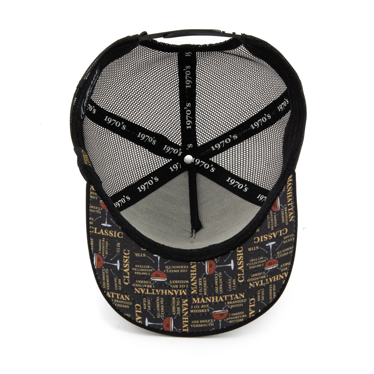 Manhattan Cocktail Trucker Hat "Black"